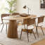 Ensemble de table et chaises de salle à manger en bois massif 4 pièces-133963451-133963453