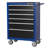 Black 6 Drawer Rolling Tool Cabinet, Large Capacity Metal Tool Box, With Wheels And Key Lock, Rolling Storage Tool Car, Suitable For Garage, Warehouse, Workshop-610808389-610808388