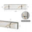 Appliques murales à DEL modernes de 61 cm (24 po) de style transitionnel, à intensité variable, élégantes appliques murales argentées à grain d'albâtre avec 5 températures de couleur-675470812-675470813
