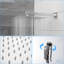 Système de douche mural double 12 po avec valve Roughin