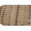 Vintage Turkish Runner, Beige-Brown With Diagonal Striped Design - Rug & Kilim
