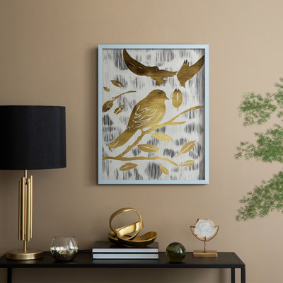 «Christmas Holiday Art LXVII», reproduction d'art encadrée - bois massif