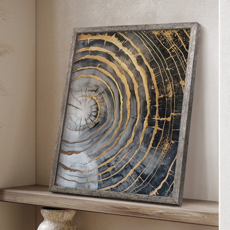 ABSTRACT Series CCLIV Framed Print - Solid Wood, 11" H x 9" W