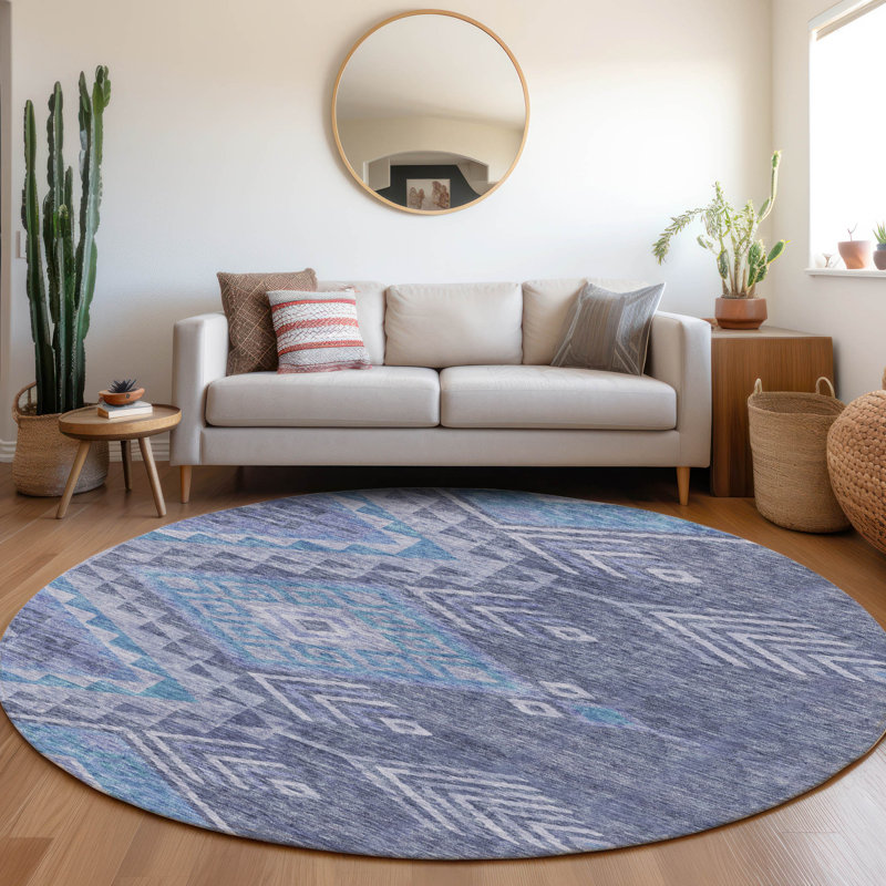 Tapis intérieur / extérieur bleu Harmony , 2'3" x 7'6"