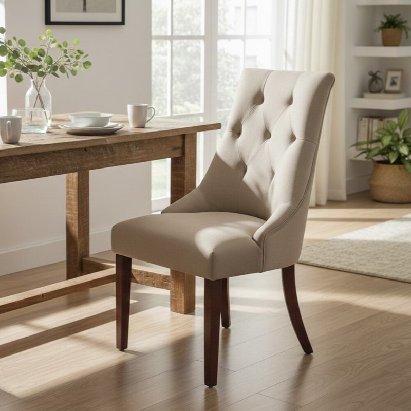Ensemble de 2 chaises d'appoint Quinley Espresso