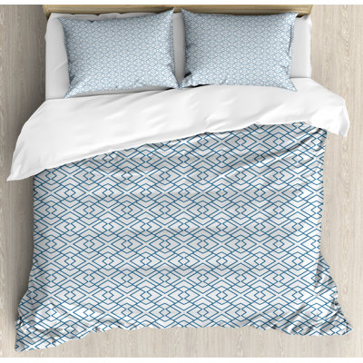 Japanese Eclectic Geometric Shapes Duvet Cover