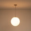 Luminaire suspendu en verre opale 1 lumière Contemporary Glam