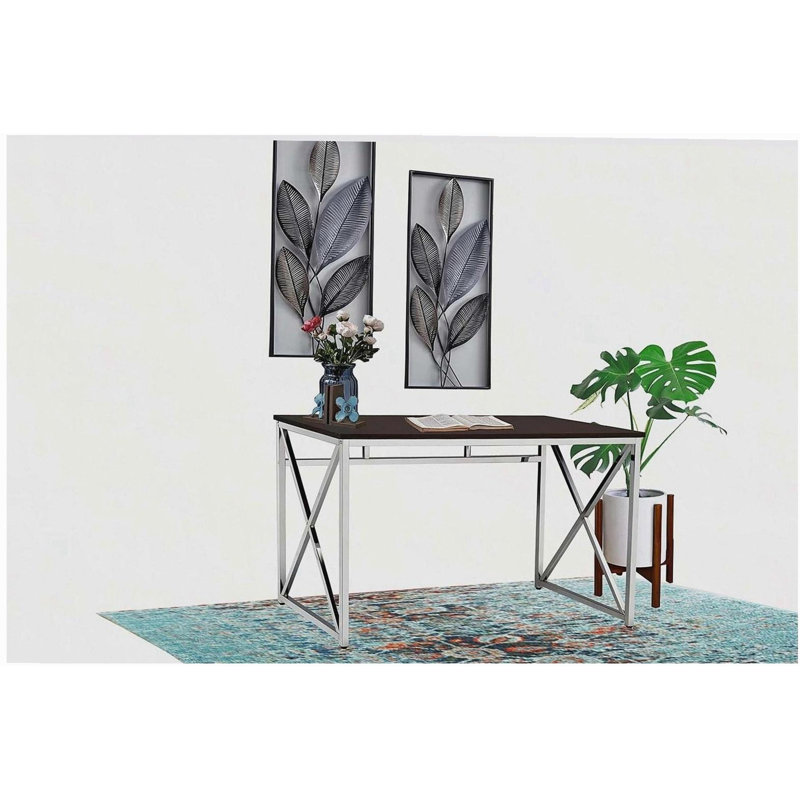 Bureau en MDF Madison / chrome Madison