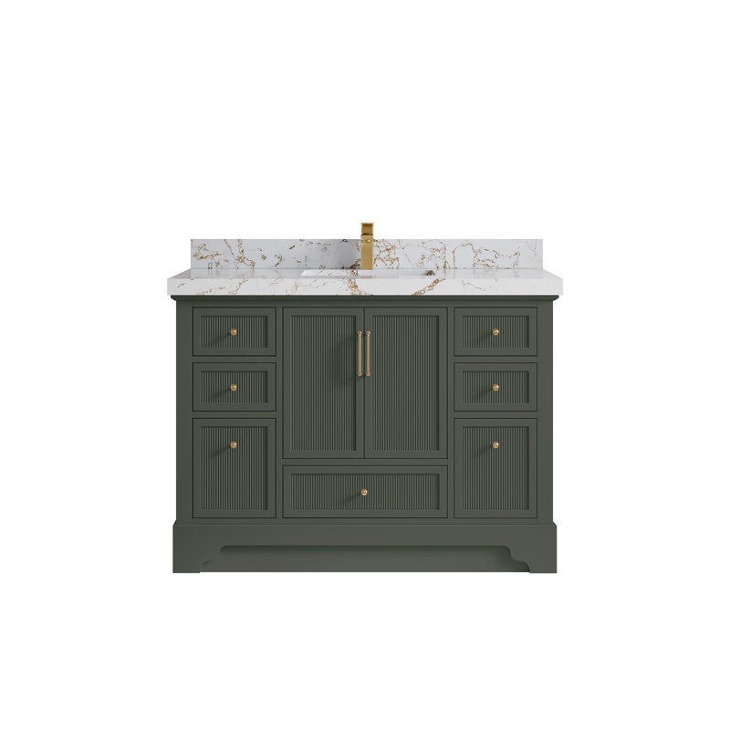 Alys 48'' Single Bathroom Vanity with Quartz Top