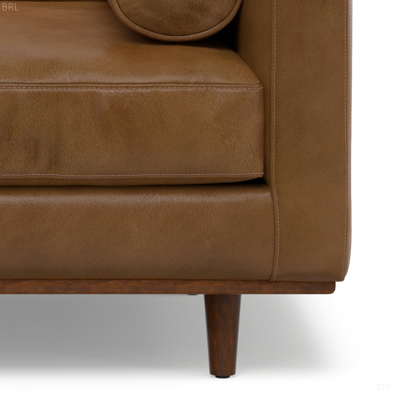 Chaise avec accoudoirs Morrison, Marron foncé