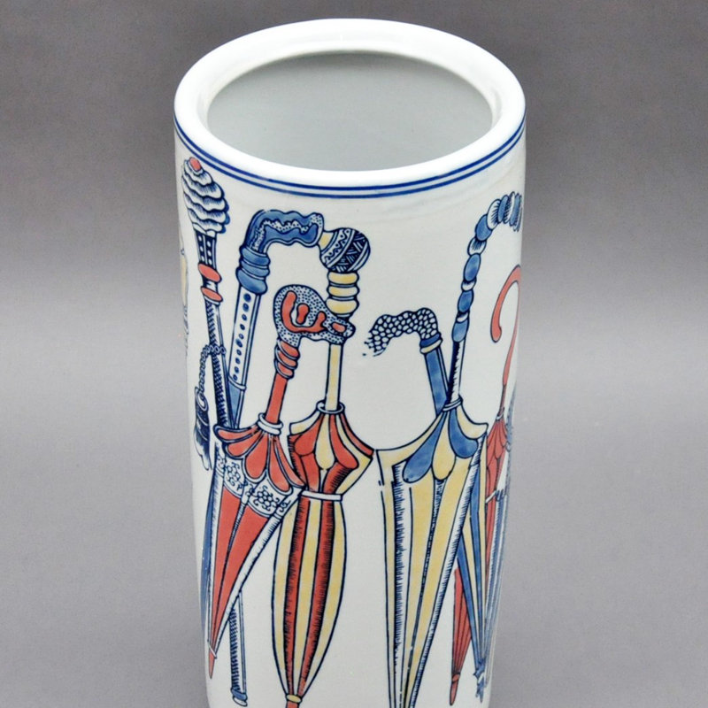 Maximiliano Ceramic Freestanding Umbrella Stand – Traditional Glazed Design, Weather-Resistant, Perfect for Home & Office
