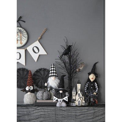 21"H Halloween Sitting Witch Decor