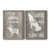Toile avec cadre gris
