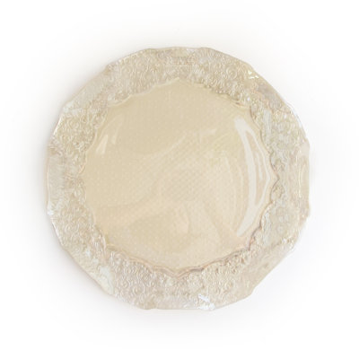 Roberta Iris Lustre Glass Charger Plate 13"D