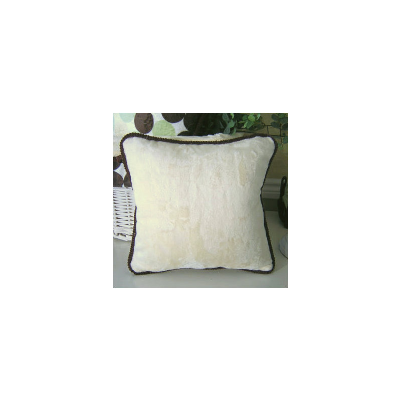 Blue Chocolate Minky Polka Dot Throw Pillow, Lemon