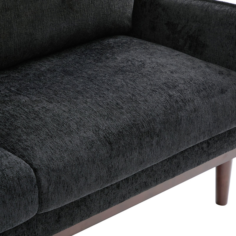 Canapé de style moderne avec causeuse, Noir
