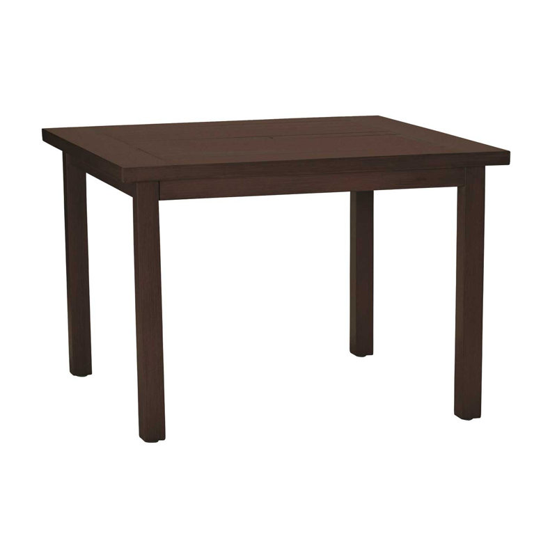 Club Aluminum Outdoor Dining Table, Mahogany