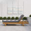 Ensemble de chaises longues en bois avec coussins et appui-tête-133232530