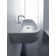 WS Bath Collections Flo 16.5'' White Ceramic U-Shaped Bathroom Sink with Overflow