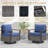 Drazen 7 - Person Patio Furniture Set With Fire Pit Table, All-Weather Wicker Outdoor Conversation Set With Chair And Thick Cushions-583627260-583627262