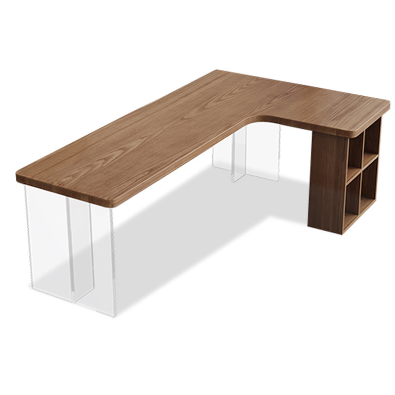 Simple Modern Solid Wood L-shaped Desk, 29.53" H x 62.99" W x 47.24" D