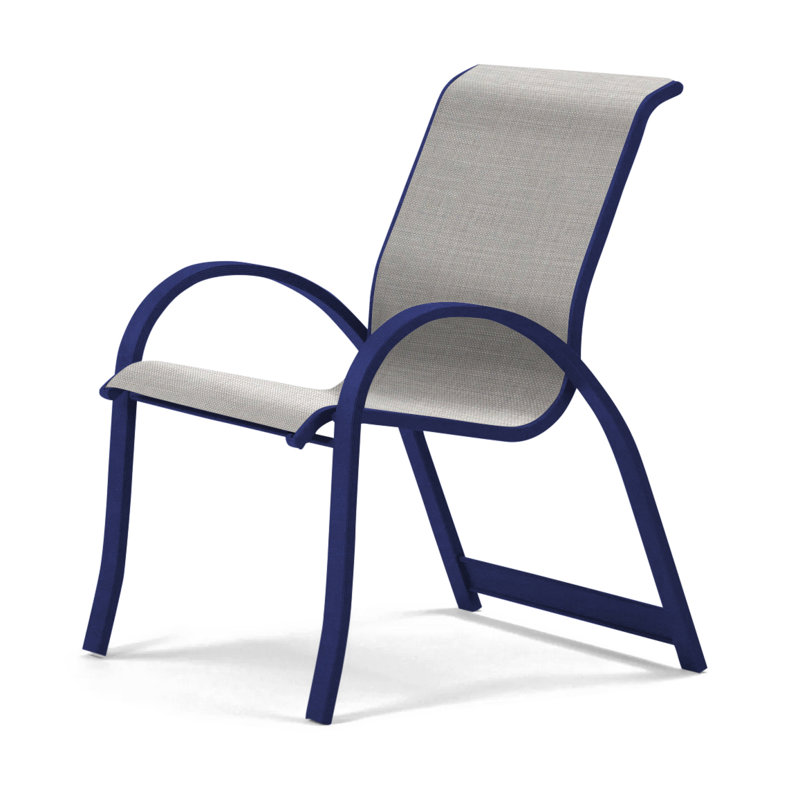 Fauteuil de salle à manger empilable Hiraku, Kona, Alliage Sunbrella®
