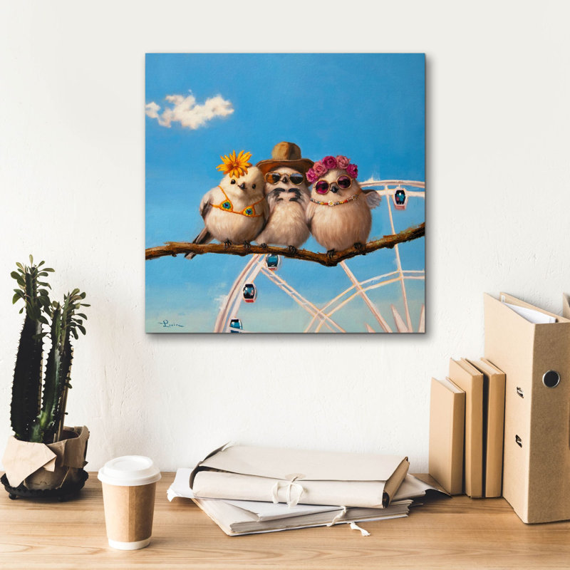Toile épique «Coachella Trio» par Lucia Heffernan, 18 po x 18 po, H 18 po x l 18 po