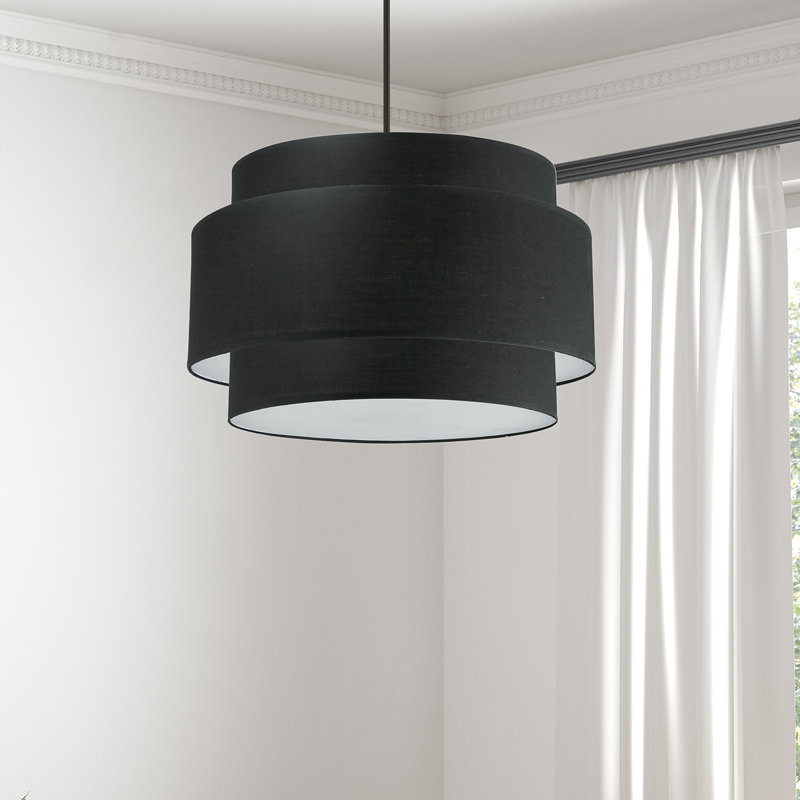 Lustre incandescente 4 lumières Priya, Noir, Noir, H 14 po x l 22 po x P 22 po