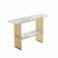 Console de cadre moderne en métal de luxe moderne, table d'entrée chic avec tablette de rangement pour le décor du salon