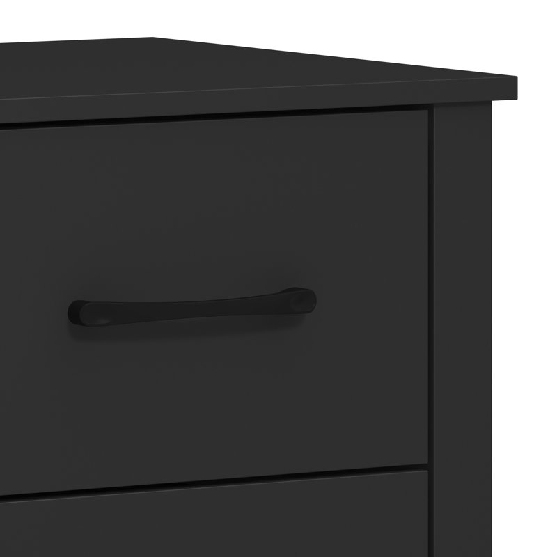 Walter 5 Drawer 46.7" H Dresser, Black