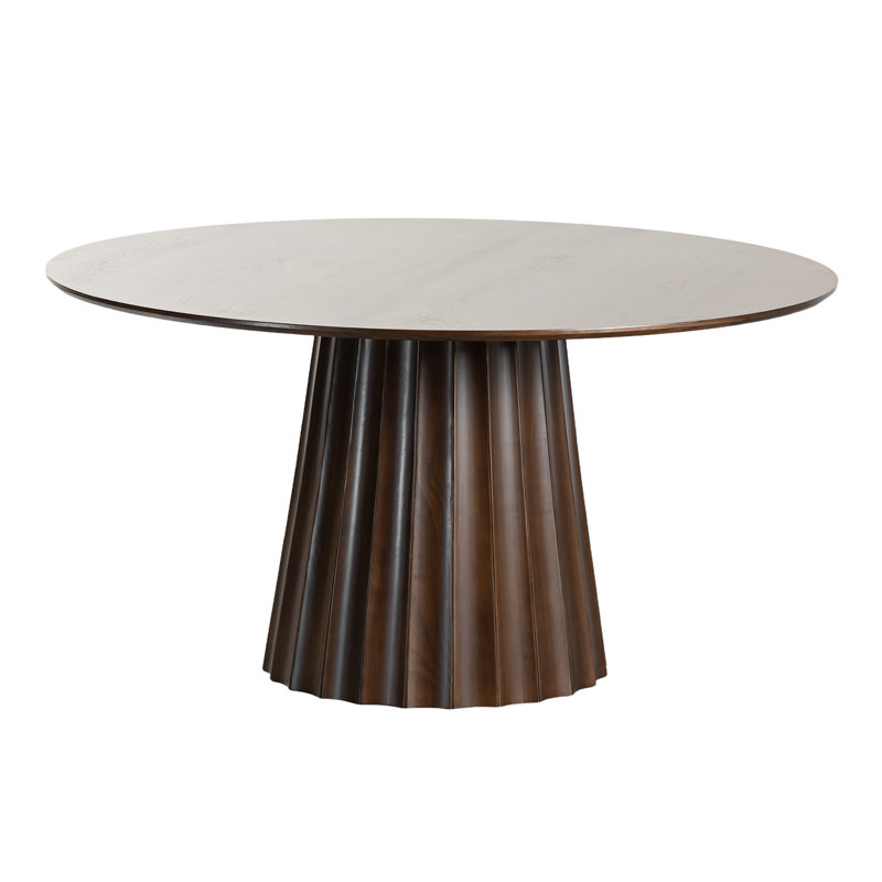 Table de salle à manger en bois massif, Noyer, H 30 po x L 60 po x l 60 po