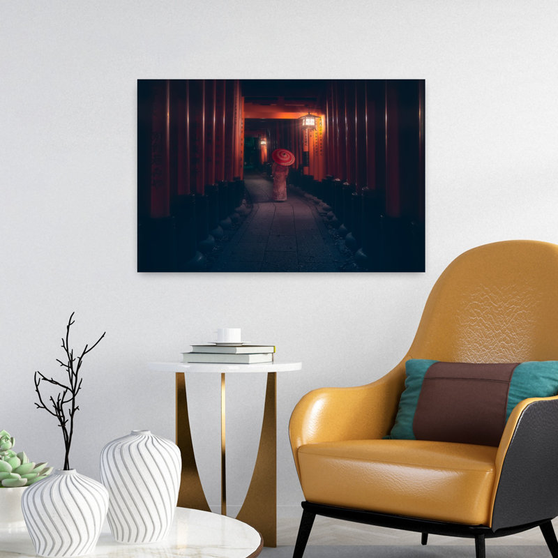 Dashiell Contemporary Art Peaceful Serene Traditional Architecture Wall Art - Wrapped Canvas Print, 60.96 cm H x 40.64 cm W