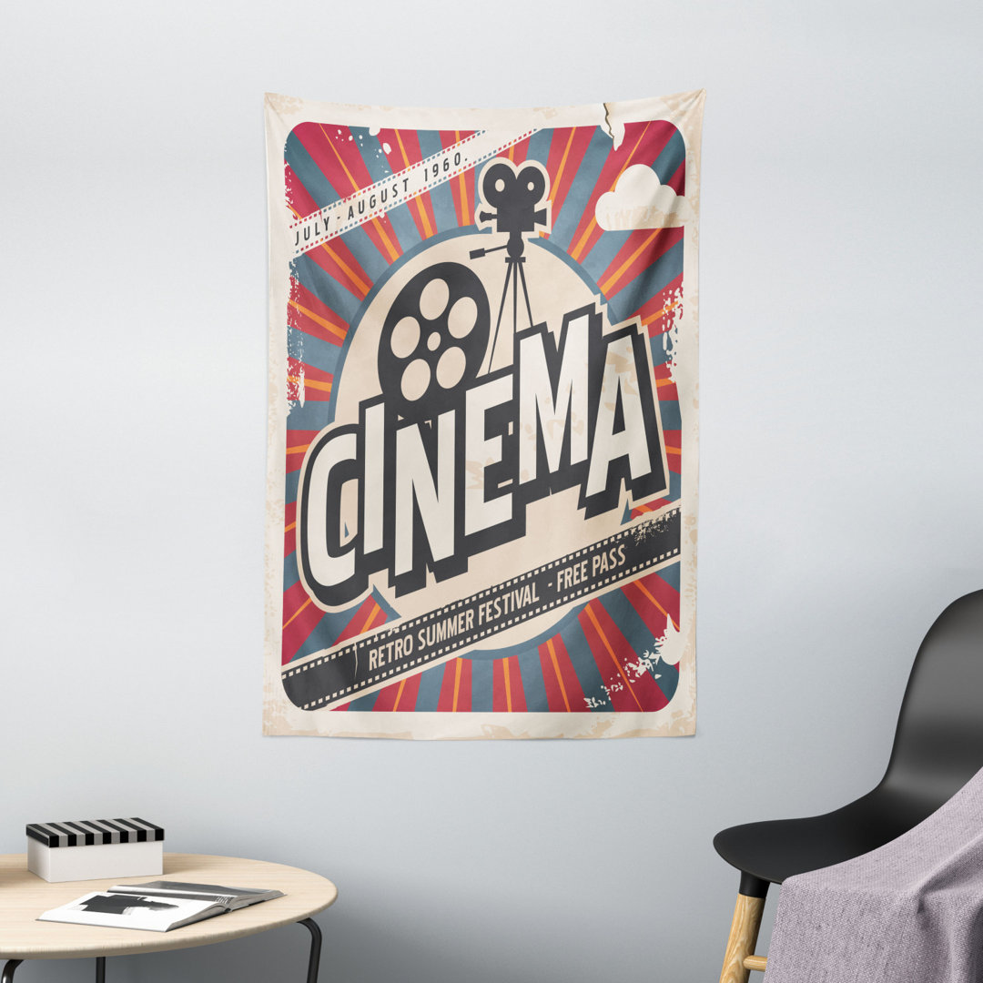 Wandbehang Retro-Kino-Film-Weinlese-Papier-Beschaffenheit Hollywood-Stern-Thema