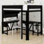Structure de lit mezzanine en bois robuste, bureau, tablette de rangement, DEL et station de charge-129171308