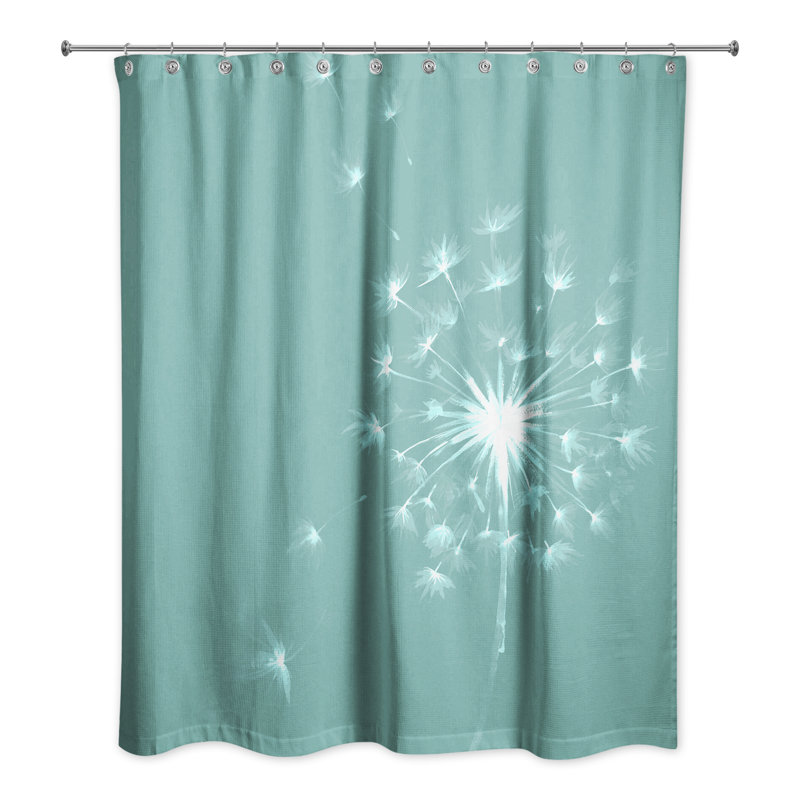 Rideau de douche simple Laile, Bleu sarcelle