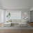 Modular Sectional Sofa with 2 Ottomans, Light Beige Velvet Couch for Living Room, Oversized Chaise and Comfortable Seating-1195280046