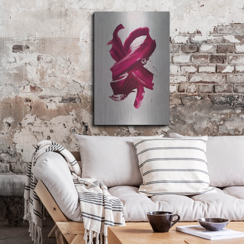 «Pink Knot» par Svetlana Aleynikova, art mural en métal, H 36 po x l 24 po
