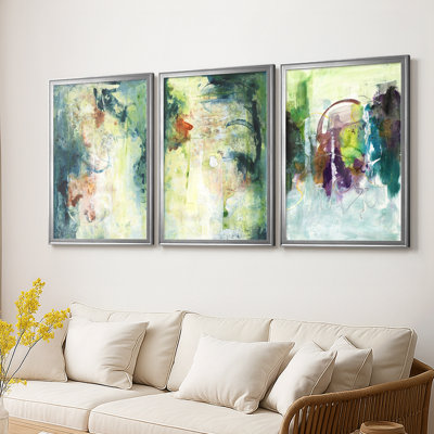 Nature's Elements I - Toile tendue avec châssis sur mesure - 3 pièces