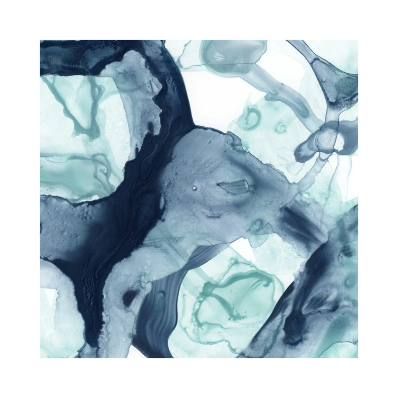 Blue Cavern V by June Erica Vess - Wrapped Canvas Painting, 30.48 cm H x 30.48 cm W