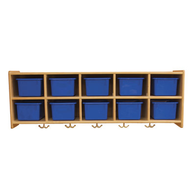 10 Compartment Manufactured Wood Cubby