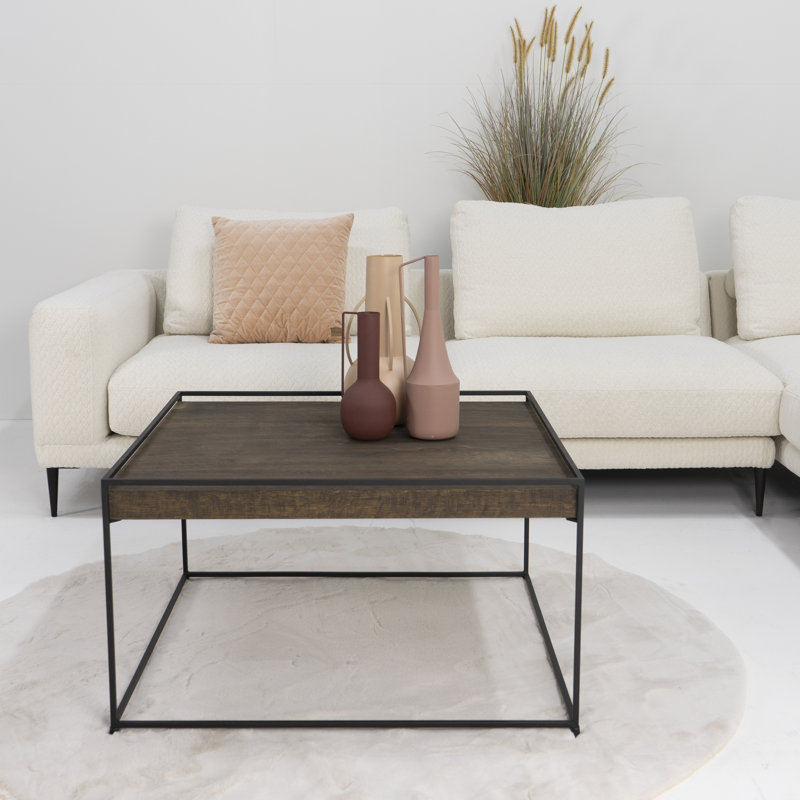 Lanette Four Leg Coffee Table, 46cm H x 80cm W x 80cm D, Walnut