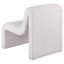 Fauteuil d'appoint incurvé recouvert de tissu ivoire-1512096339