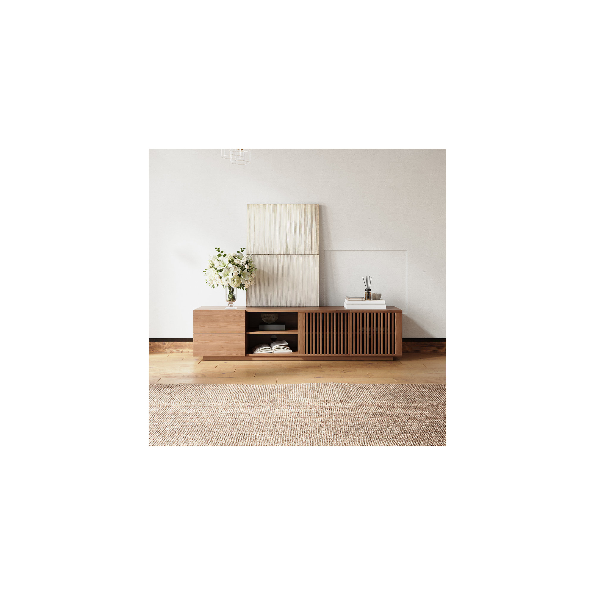 71" Mid-Century Modern Media Console