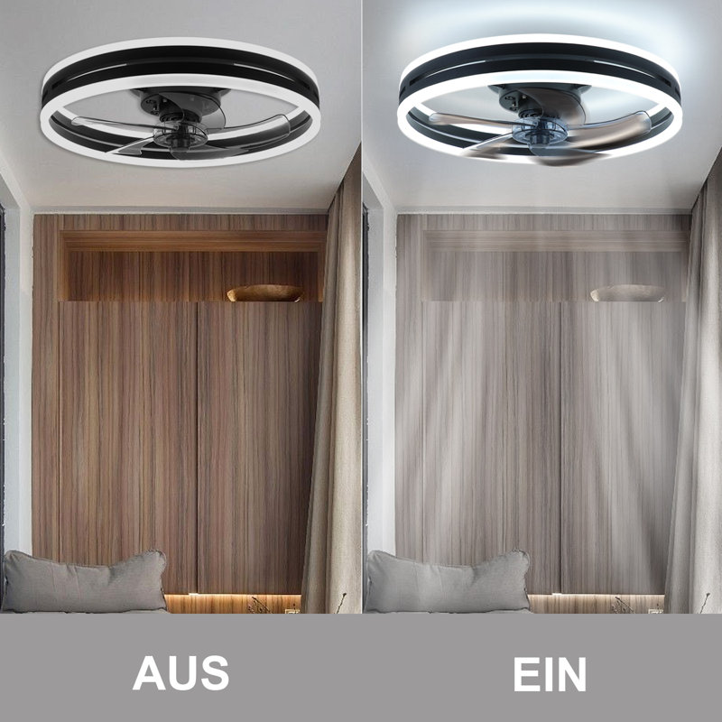 50cm Casian 5 - Blade LED Smart Ceiling Fan with Light Kit Included