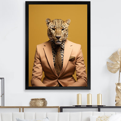 Art mural jaune guépard II