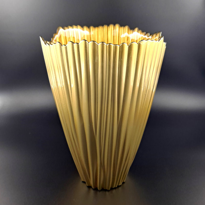 Handmade Glass Table Vase, Gold
