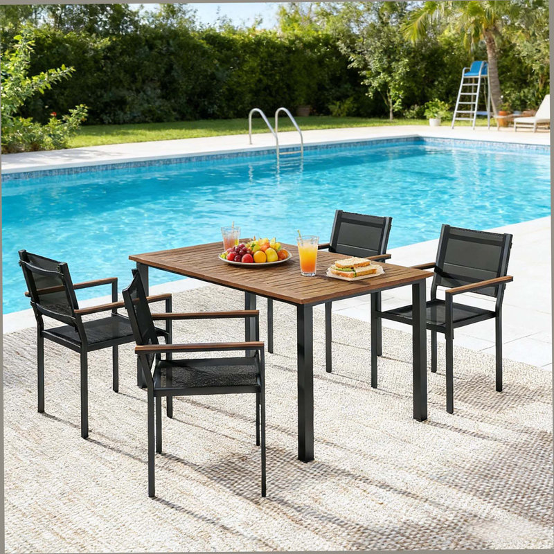 Ensemble de table et chaises de conversation, ensemble de salle à manger d'extérieur, ensemble de table et chaises de jardin