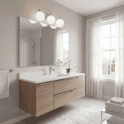 Orion 3-Light Bathroom Vanity Light in Chrome