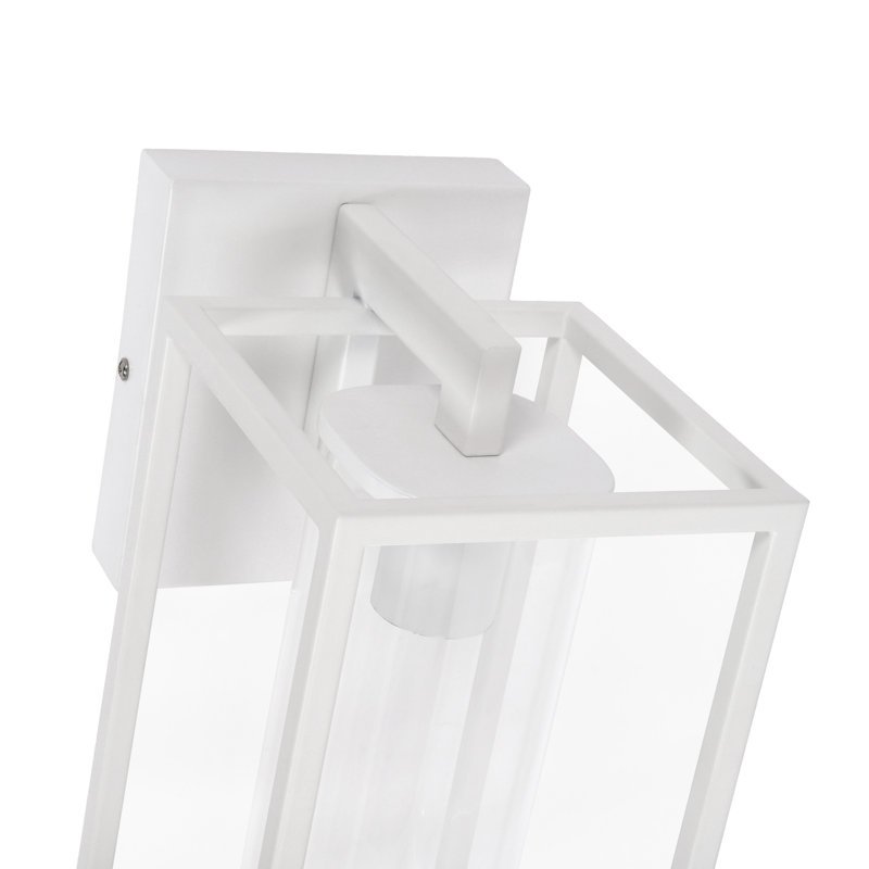 Lanterne murale d'extérieur 1 lumière Tiernan, H 12,15 po x l 5,75 po x P 8,05 po, Blanc