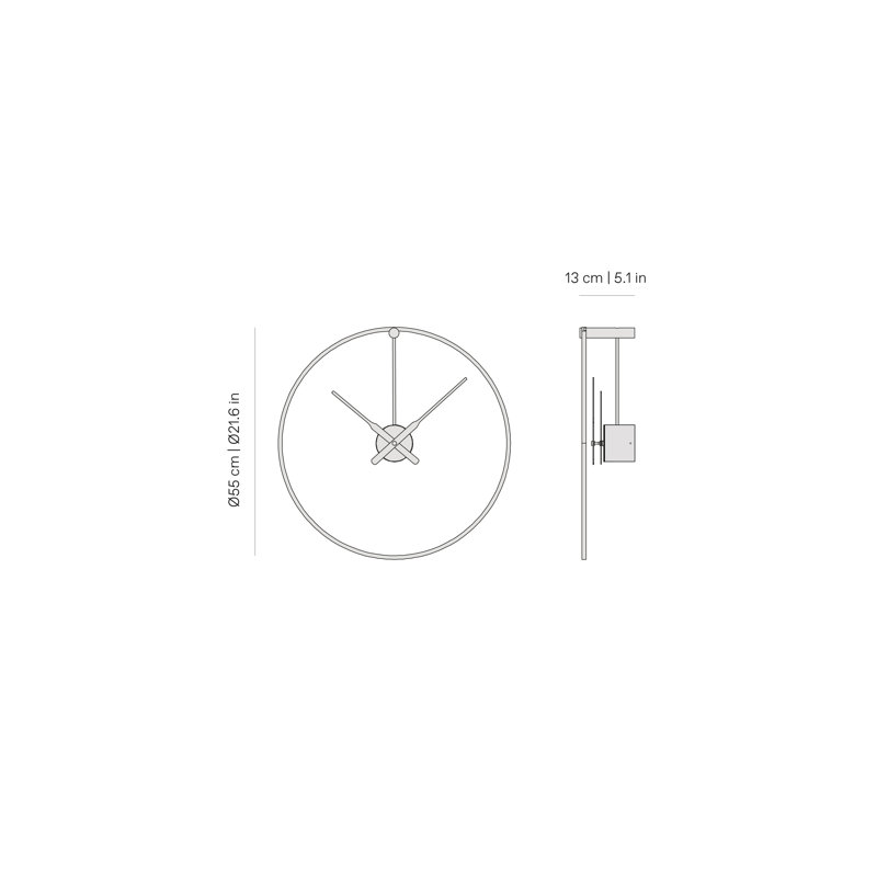 Ombra Aluminium Skeleton Wall Clock
